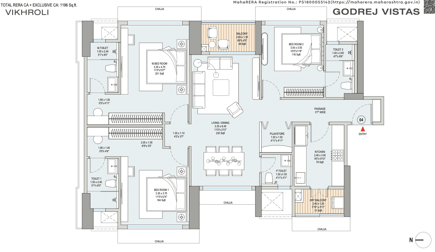 Floor Plan Godrej Vista 3