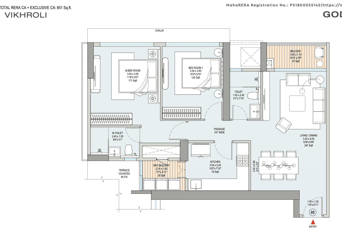 Floor Plan Godrej Vista 4
